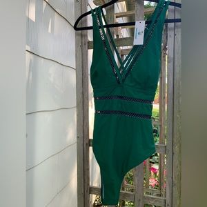 Green Beachsissi swimsuit size M. Brand New